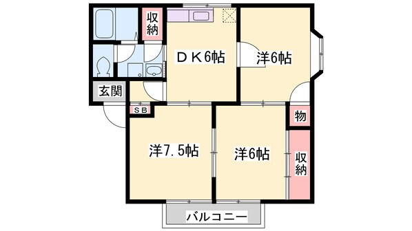 ハイツ渚の物件間取画像